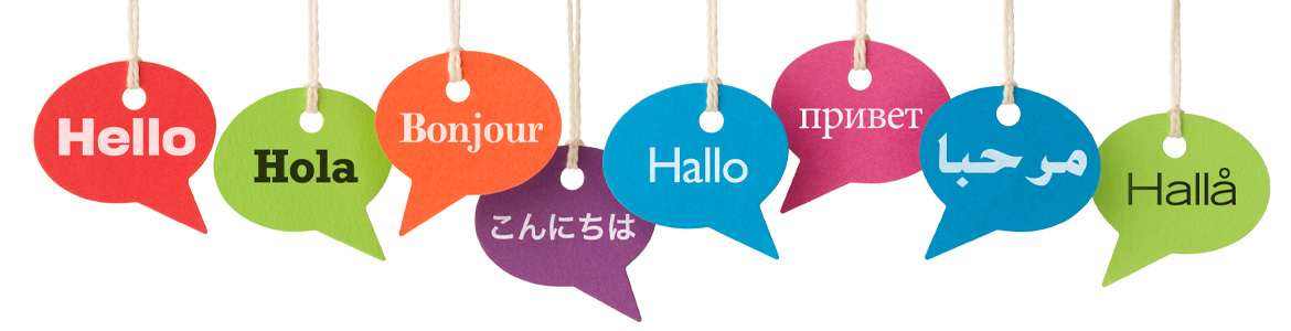 The word HELLO in different languages